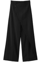 【エステータ/esteta】のウールギャバジンワイドラップパンツ ブラック|ID: prp329100004131737 ipo3291000000035782113