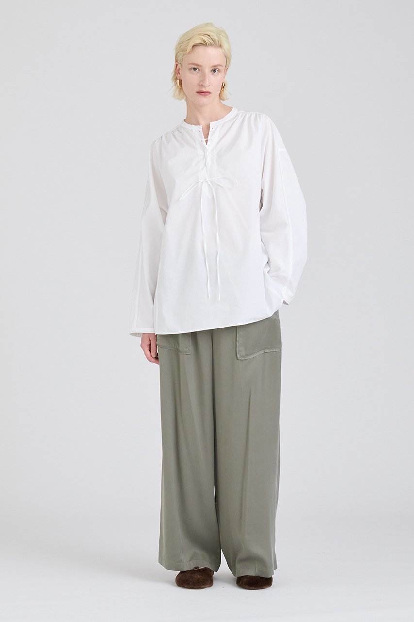 【ハウス オブ ロータス/HOUSE OF LOTUS】のフィブリルサテンベイカーパンツ 人気、トレンドファッション・服の通販 founy(ファニー) 　ファッション　Fashion　レディースファッション　Fashion for Women　パンツ　Pants & Trousers　なめらか　Smooth, Silky Texture　ドローコード　Drawcord, Drawstring Cord　パッチ　Patch, Appliqué　ポケット　Pocket, Pocket Detail　リラックス　Relax, Relaxed Fit　エレガント 上品　Elegant　other-5|ID: prp329100004131755 ipo3291000000032937350