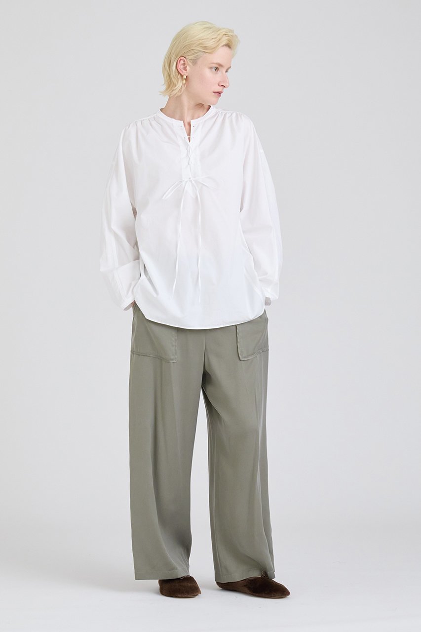 【ハウス オブ ロータス/HOUSE OF LOTUS】のフィブリルサテンベイカーパンツ 人気、トレンドファッション・服の通販 founy(ファニー) 　ファッション　Fashion　レディースファッション　Fashion for Women　パンツ　Pants & Trousers　なめらか　Smooth, Silky Texture　ドローコード　Drawcord, Drawstring Cord　パッチ　Patch, Appliqué　ポケット　Pocket, Pocket Detail　リラックス　Relax, Relaxed Fit　エレガント 上品　Elegant　other-8|ID: prp329100004131755 ipo3291000000032937373