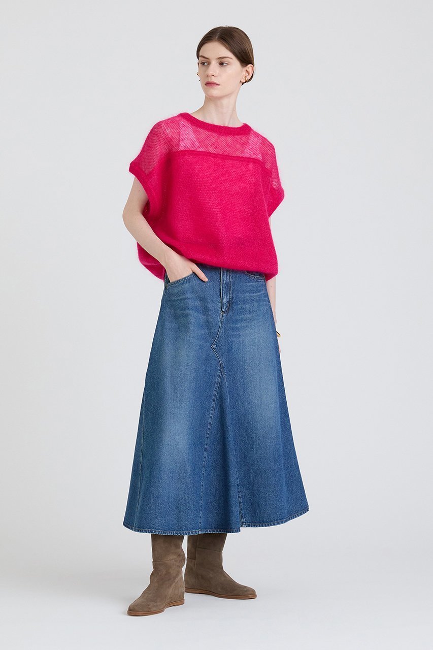 【ハウス オブ ロータス/HOUSE OF LOTUS】の10オンスデニムスカート 人気、トレンドファッション・服の通販 founy(ファニー) 　ファッション　Fashion　レディースファッション　Fashion for Women　スカート　Skirts　デニムスカート・カジュアルスカート　Denim Skirts　ロングスカート　Long Skirts / Maxi & Midi Skirts　エレガント 上品　Elegant　カッティング　Cutting Detail　デニム　Denim, Jeans Material　パッチワーク　Patchwork, Mixed Fabric　フレア　Flare, Flared　ブリーチ　Bleach, Washed Finish　ランダム　Random, Irregular　リメイク　Remake, Reconstructed　ロング　Long, Long-Length　日本製　Made In Japan　other-8|ID: prp329100004131759 ipo3291000000032826062
