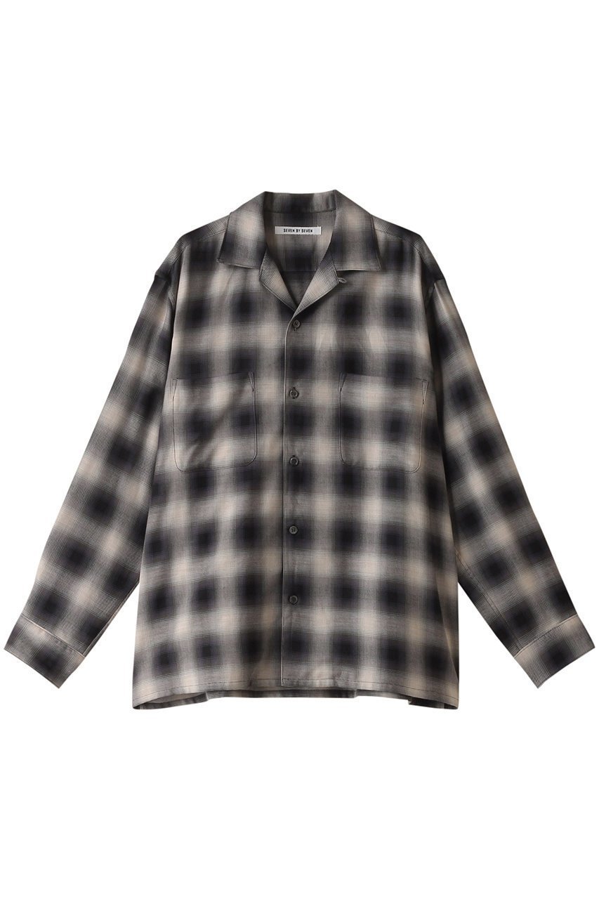 【セブン バイ セブン/SEVEN BY SEVEN / MEN】の【MEN】OMBRE CHECK オープンカラーシャツ‐Cotton / Yak‐ 人気、トレンドファッション・服の通販 founy(ファニー) 　ファッション　Fashion　メンズファッション　MEN　おすすめ　Recommend　クラシカル　Classical　スリーブ　Sleeve　チェック　Check　ボトム　Bottom　ロング　Long　羽織　Haori　 other-1|ID: prp329100004131765 ipo3291000000028260091