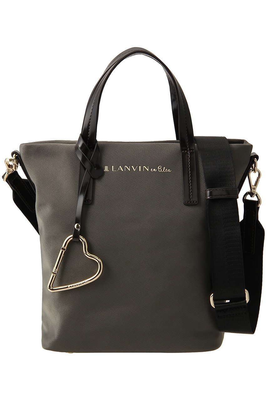 【ランバン オン ブルー/LANVIN en Bleu】のマルクハートカラビナ小トート 484211 インテリア・キッズ・メンズ・レディースファッション・服の通販 founy(ファニー) 　ファッション　Fashion　レディースファッション　Fashion for Women　バッグ　Bags　おすすめ　Recommended / Our Picks　シンプル　Simple, Minimal　ポケット　Pocket, Pocket Detail　グレー|ID: prp329100004131829 ipo3291000000036025115