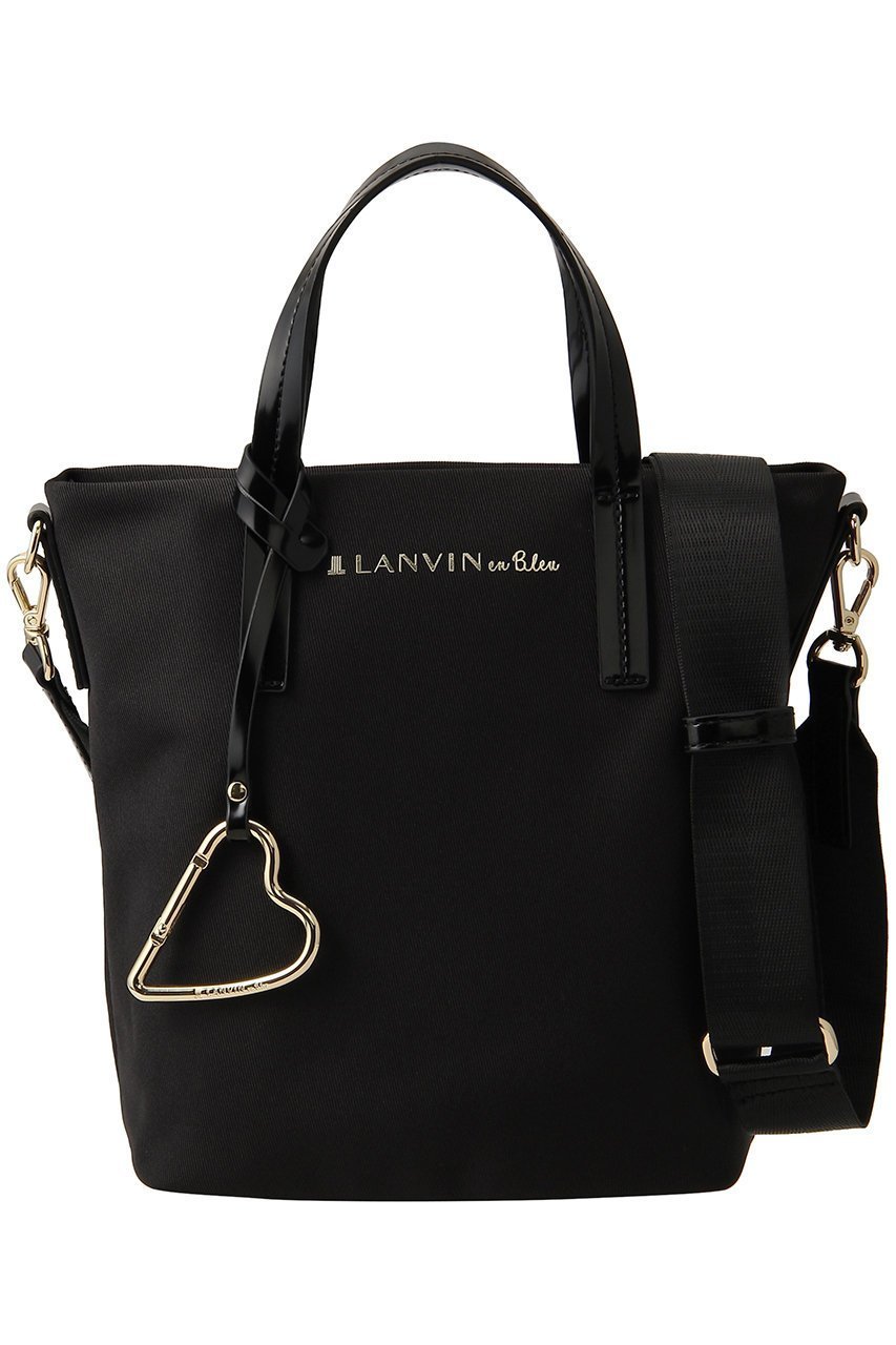 【ランバン オン ブルー/LANVIN en Bleu】のマルクハートカラビナ小トート 484211 インテリア・キッズ・メンズ・レディースファッション・服の通販 founy(ファニー) 　ファッション　Fashion　レディースファッション　Fashion for Women　バッグ　Bags　おすすめ　Recommended / Our Picks　シンプル　Simple, Minimal　ポケット　Pocket, Pocket Detail　ブラック|ID: prp329100004131829 ipo3291000000036025116
