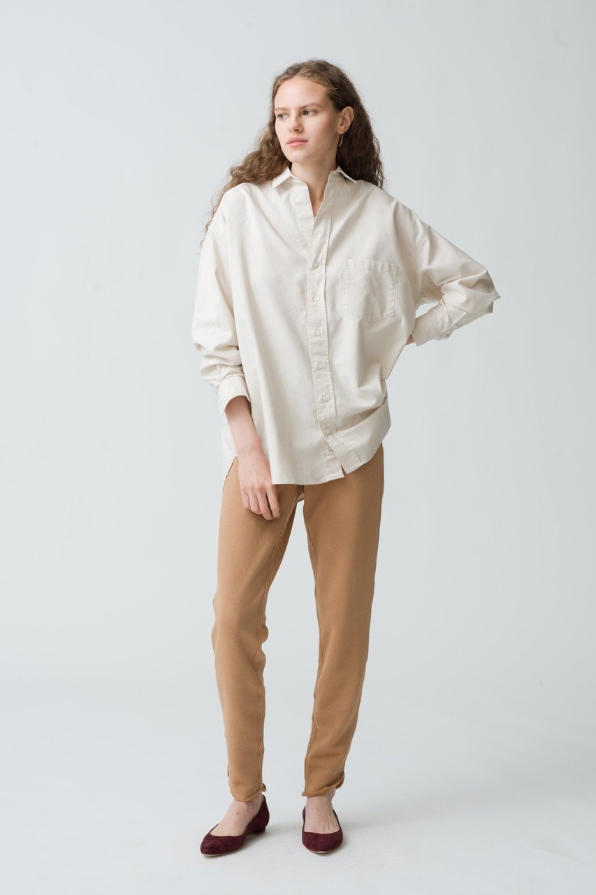 【フランク&アイリーン/Frank&Eileen】のSHIRLEY イタリアンオックスフォード ベージュボタンアップシャツ 人気、トレンドファッション・服の通販 founy(ファニー) 　ファッション　Fashion　レディースファッション　WOMEN　トップス・カットソー　Tops/Tshirt　シャツ/ブラウス　Shirts/Blouses　スリーブ　Sleeve　ボトム　Bottom　ロング　Long　羽織　Haori　other-6|ID: prp329100004131855 ipo3291000000031397434