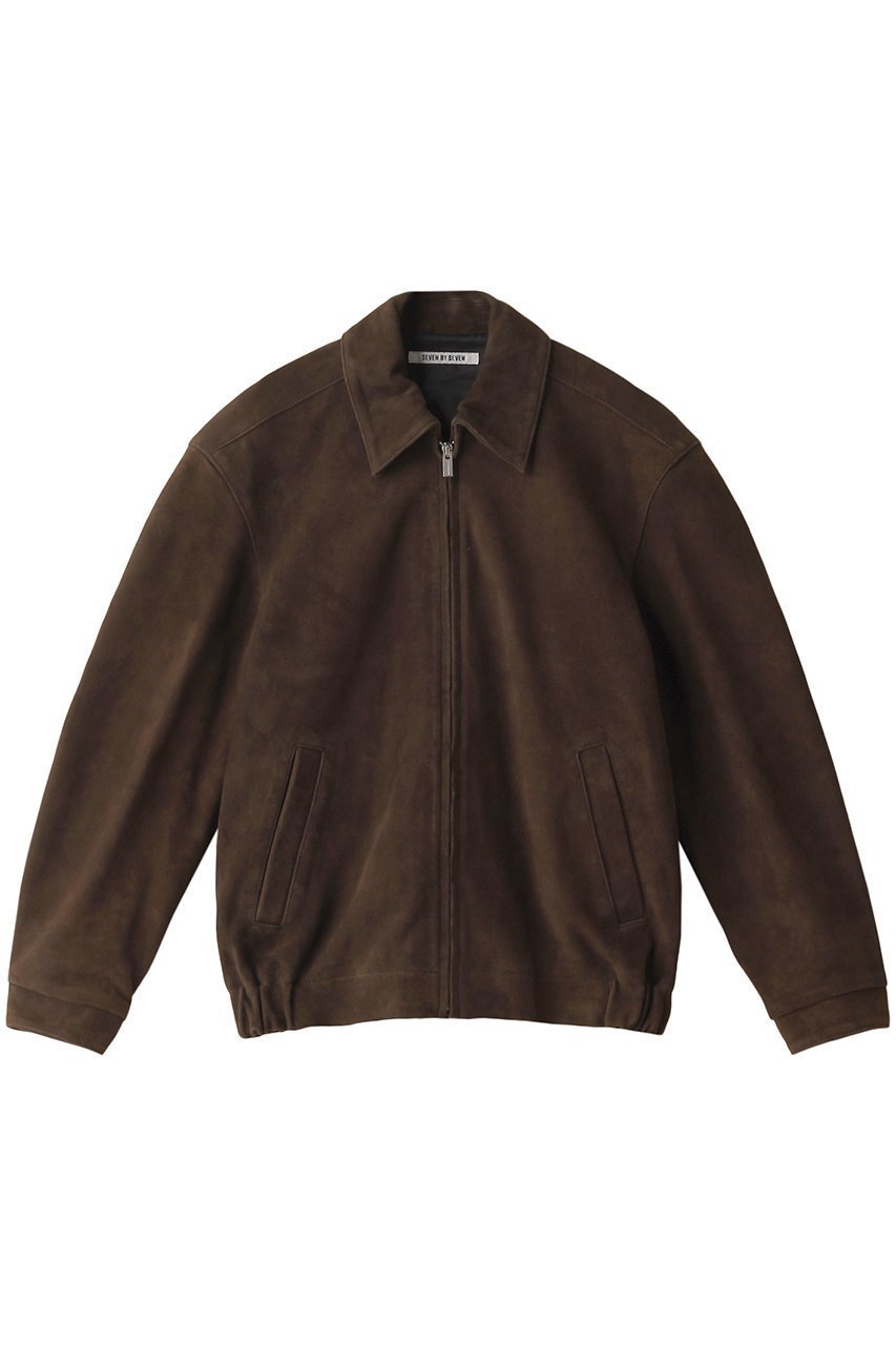 【セブン バイ セブン/SEVEN BY SEVEN / MEN】の【MEN】ジップアップレザーブルゾン‐Kashmir suede‐ インテリア・キッズ・メンズ・レディースファッション・服の通販 founy(ファニー) 　ファッション　Fashion　メンズファッション　Fashion for Men　おすすめ　Recommended / Our Picks　なめらか　Smooth, Silky Texture　シンプル　Simple, Minimal　ジャケット　Jacket, Outerwear　スタイリッシュ　Stylish, Fashionable　ファブリック　Fabric, Textile　ブルゾン　Blouson, Bomber Jacket　ブラウン|ID: prp329100004131882 ipo3291000000032950302