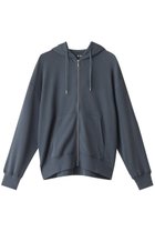 【スリー ドッツ/three dots】のスフレコットン ジップアップフーディー グレイッシュブルー|ID: prp329100004131886 ipo3291000000032899166