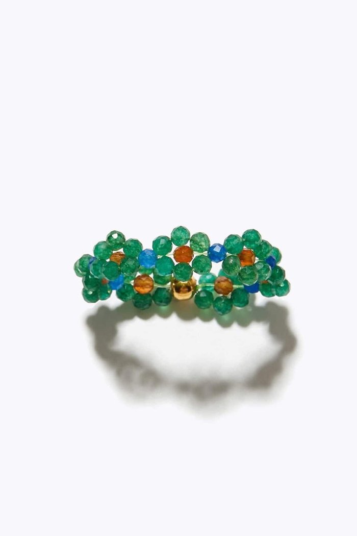 【アルティーダ ウード/ARTIDA OUD】のamulette 「調和を促し、心身をリフレッシュ」グリーンオニキス フラワー リング インテリア・キッズ・メンズ・レディースファッション・服の通販 founy(ファニー) https://founy.com/ ファッション Fashion レディースファッション Fashion for Women ジュエリー Jewelry インド Indian Textile フラワー Flower, Floral |ID: prp329100004134130 ipo3291000000035758367