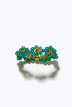 【アルティーダ ウード/ARTIDA OUD】のamulette 「調和を促し、心身をリフレッシュ」グリーンオニキス フラワー リング グリーン|ID: prp329100004134130 ipo3291000000036111956