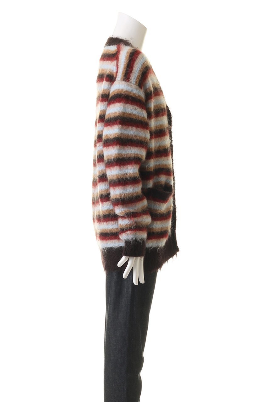 【ヨーク/YOKE】の【UNISEX】モヘアボーダーカーディガン 人気、トレンドファッション・服の通販 founy(ファニー) 　ファッション　Fashion　レディースファッション　Fashion for Women　トップス・カットソー　Cut & Sew Tops　ニット　Knit Tops & Sweaters　カーディガン・羽織り　Layered Style Cardigans　ユニセックス　Unisex, Genderless　なめらか　Smooth, Silky Texture　カーディガン　Cardigan, Knitwear　ボーダー　Border, Stripe　定番　Standard, Basic Item　A/W・秋冬　Autumn/Winter　other-3|ID: prp329100004134158 ipo3291000000035962437