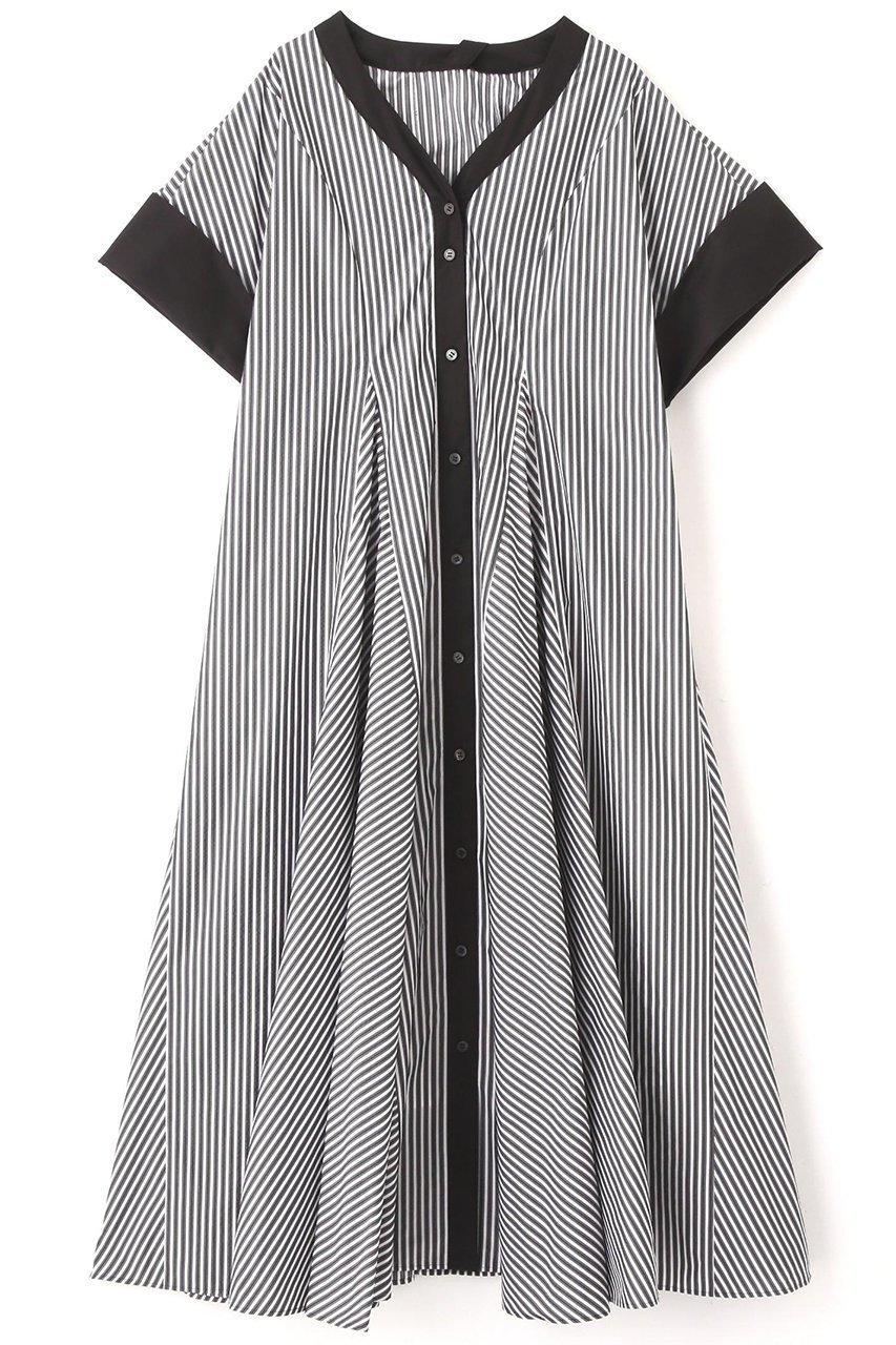 【アドーア/ADORE】のクリアストライプワンピース インテリア・キッズ・メンズ・レディースファッション・服の通販 founy(ファニー) 　ファッション　Fashion　レディースファッション　Fashion for Women　ワンピース　Dresses　チュニック　Tunic Tops & Dresses　おすすめ　Recommended / Our Picks　アシンメトリー　Asymmetrical Style　カフス　Cuff Design　ストライプ　Stripe, Striped Pattern　チュニック　Tunic, Long Top　ドレス　Dress, One-Piece　フォルム　Silhouette, Form　フロント　Front, Front Design　ロング　Long, Long-Length　夏　Summer　旅行　Travel　無地　Plain, Solid Color　ブラック|ID: prp329100004134164 ipo3291000000036885061