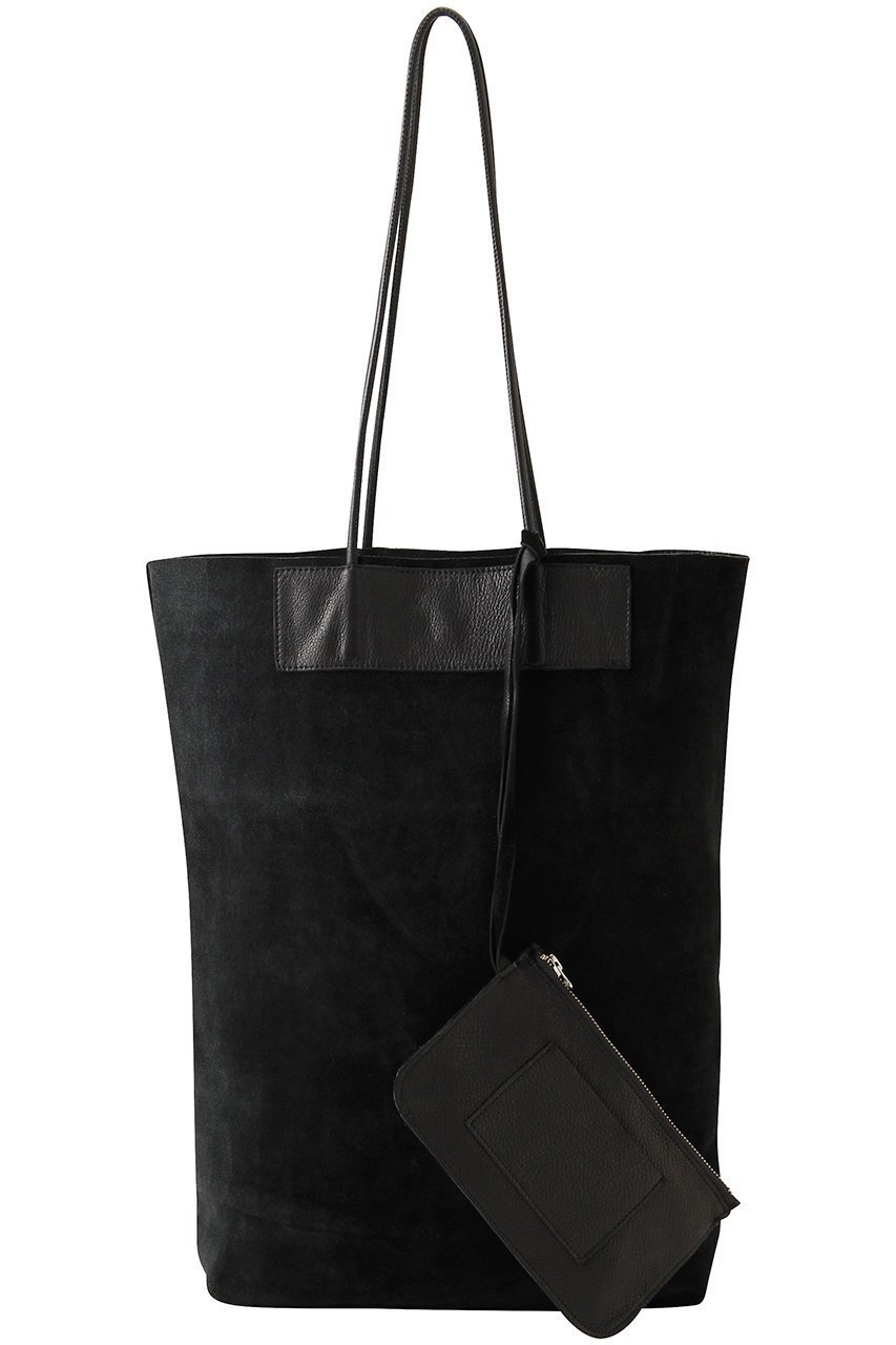 【シシ/sisii】の【UNISEX】ショッパーバッグ ミディアム インテリア・キッズ・メンズ・レディースファッション・服の通販 founy(ファニー) 　ファッション　Fashion　レディースファッション　Fashion for Women　バッグ　Bags　ユニセックス　Unisex, Genderless　なめらか　Smooth, Silky Texture　ポーチ　Pouch, Small Case　エレガント 上品　Elegant　スエードブラック|ID: prp329100004134191 ipo3291000000034565894