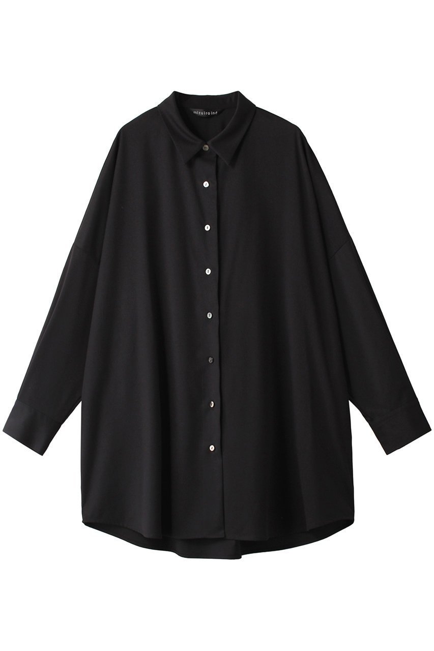 【ミズイロ インド/mizuiro ind】のback cocoon wide shirt シャツ インテリア・キッズ・メンズ・レディースファッション・服の通販 founy(ファニー) 　ファッション　Fashion　レディースファッション　WOMEN　トップス・カットソー　Tops/Tshirt　シャツ/ブラウス　Shirts/Blouses　なめらか　Smooth　ギャザー　Gather　シンプル　Simple　スリーブ　Sleeve　ロング　Long　エレガント 上品　Elegant　NEW・新作・新着・新入荷　New Arrivals　black|ID: prp329100004134199 ipo3291000000028285374