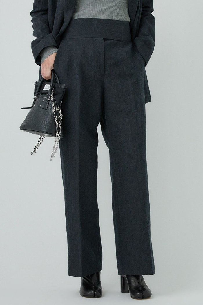 【カオス/Chaos】のウィンターヘリンボーンストレートパンツ インテリア・キッズ・メンズ・レディースファッション・服の通販 founy(ファニー) https://founy.com/ ファッション Fashion レディースファッション Fashion for Women パンツ Pants & Trousers ストレート Straight, Straight Cut リネン Linen, Linen Fabric ワイド Wide, Wide Fit 定番 Standard, Basic Item |ID: prp329100004134222 ipo3291000000036753451