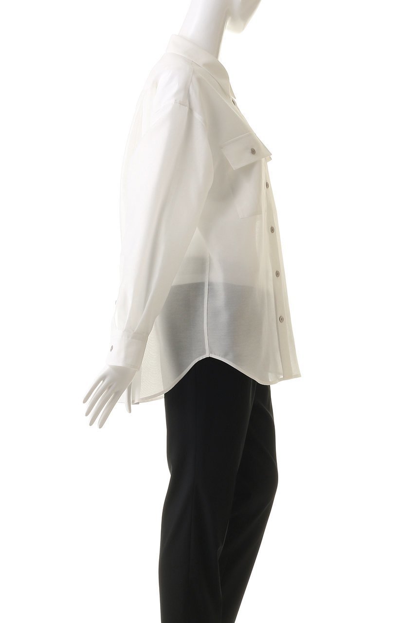 【デパリエ/DEPAREILLE】のオーガンジーシャツ 人気、トレンドファッション・服の通販 founy(ファニー) 　ファッション　Fashion　レディースファッション　Fashion for Women　トップス・カットソー　Cut & Sew Tops　シャツ・ブラウス・オフィスカジュアル　Elegant Blouses & Button-Ups　オーガンジー　Organza Fabric　シンプル　Simple, Minimal　スリーブ　Sleeve, Long Sleeve / Short Sleeve　ボトム　Bottoms, Lower Wear　ポケット　Pocket, Pocket Detail　ロング　Long, Long-Length　エレガント 上品　Elegant　other-3|ID: prp329100004134225 ipo3291000000032900171
