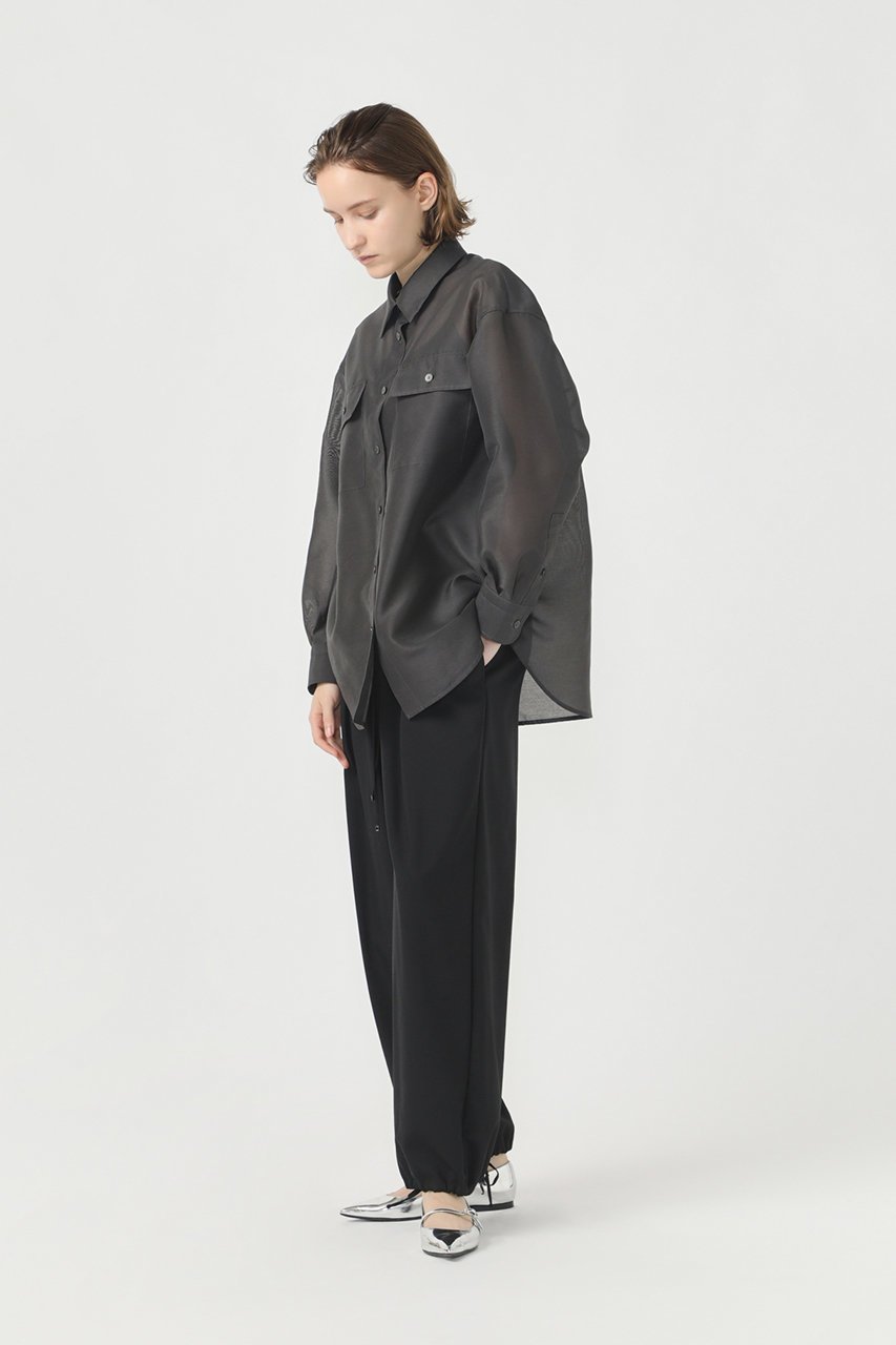 【デパリエ/DEPAREILLE】のオーガンジーシャツ 人気、トレンドファッション・服の通販 founy(ファニー) 　ファッション　Fashion　レディースファッション　Fashion for Women　トップス・カットソー　Cut & Sew Tops　シャツ・ブラウス・オフィスカジュアル　Elegant Blouses & Button-Ups　オーガンジー　Organza Fabric　シンプル　Simple, Minimal　スリーブ　Sleeve, Long Sleeve / Short Sleeve　ボトム　Bottoms, Lower Wear　ポケット　Pocket, Pocket Detail　ロング　Long, Long-Length　エレガント 上品　Elegant　other-8|ID: prp329100004134225 ipo3291000000032900185