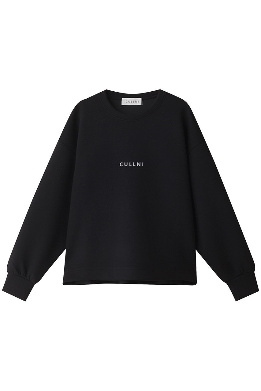 【クルニ/CULLNI】の【UNISEX】CULLNI ロゴ エンブロイダリー プルオーバー インテリア・キッズ・メンズ・レディースファッション・服の通販 founy(ファニー) 　ファッション　Fashion　レディースファッション　Fashion for Women　トップス・カットソー　Cut & Sew Tops　シャツ・ブラウス・オフィスカジュアル　Elegant Blouses & Button-Ups　ロングTシャツ・Tシャツ　Longline T-Shirts & Tees　カジュアルプルオーバー・ニットトップス　Pullovers & Knit Tops / Casual Pullovers　カットソー・ベーシックTシャツ　Cut-and-Sewn Tops / Stretch Tees & Basics　ユニセックス　Unisex, Genderless　エンブロイダリー　Embroidery Design　スリーブ　Sleeve, Long Sleeve / Short Sleeve　ファブリック　Fabric, Textile　ロング　Long, Long-Length　エレガント 上品　Elegant　ブラック|ID: prp329100004134234 ipo3291000000032899321