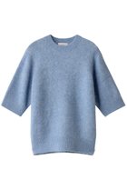 【ジェイドット/j.】のアルパカ混半袖プルオーバー 人気、トレンドファッション・服の通販 founy(ファニー) ファッション Fashion レディースファッション Fashion for Women トップス・カットソー Cut & Sew Tops ニット Knit Tops & Sweaters カジュアルプルオーバー・ニットトップス Pullovers & Knit Tops / Casual Pullovers シンプル Simple, Minimal ストレッチ Stretch, Stretchy Fabric スリーブ Sleeve, Long Sleeve / Short Sleeve ベビー Baby, Babywear リュクス Luxury, Elegant, High-End, Chic ビジネス 仕事 通勤 Business / Work / Commuting 半袖 Short Sleeve, Half Sleeve thumbnail ブルー|ID: prp329100004134238 ipo3291000000035962842