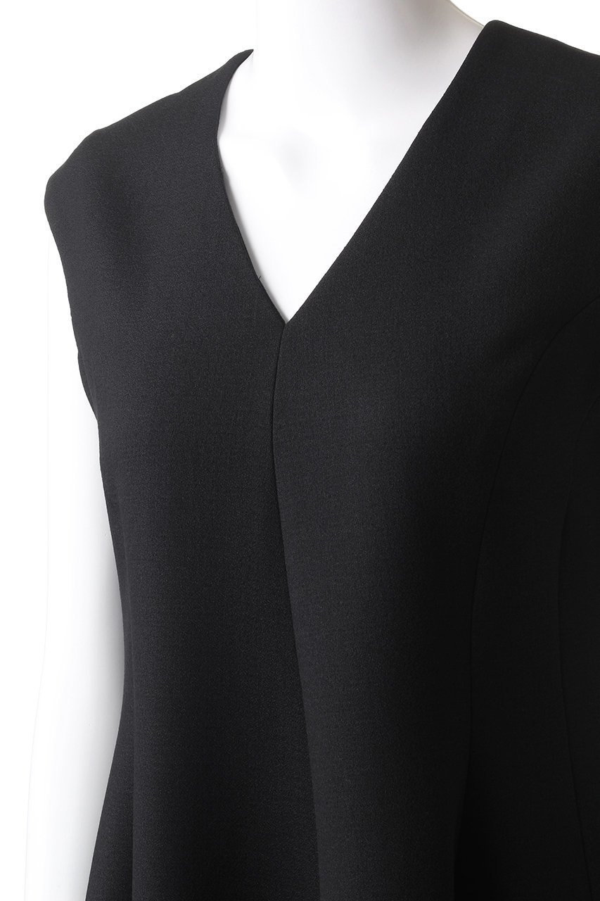 【エステータ/esteta】のウールダブルジョーゼットワンピース 人気、トレンドファッション・服の通販 founy(ファニー) 　ファッション　Fashion　レディースファッション　Fashion for Women　ワンピース　Dresses　チュニック　Tunic Tops & Dresses　インナー　Innerwear　ジョーゼット　Georgette, Semi-Sheer Fabric　ダブル　Double, Double-Breasted　チュニック　Tunic, Long Top　ノースリーブ　Sleeveless, No-Sleeve　フレア　Flare, Flared　ロング　Long, Long-Length　other-5|ID: prp329100004134239 ipo3291000000032893017
