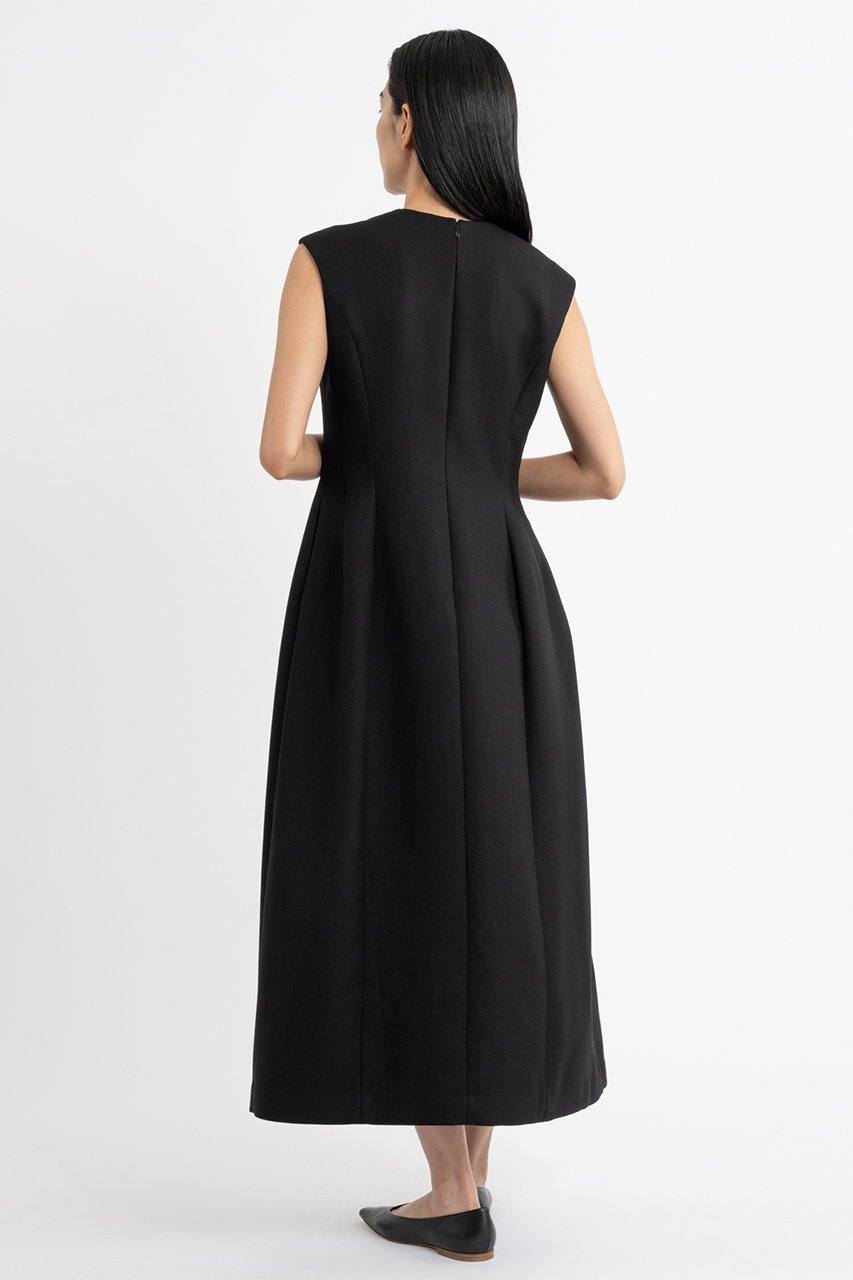 【エステータ/esteta】のウールダブルジョーゼットワンピース 人気、トレンドファッション・服の通販 founy(ファニー) 　ファッション　Fashion　レディースファッション　Fashion for Women　ワンピース　Dresses　チュニック　Tunic Tops & Dresses　インナー　Innerwear　ジョーゼット　Georgette, Semi-Sheer Fabric　ダブル　Double, Double-Breasted　チュニック　Tunic, Long Top　ノースリーブ　Sleeveless, No-Sleeve　フレア　Flare, Flared　ロング　Long, Long-Length　other-7|ID: prp329100004134239 ipo3291000000032893021