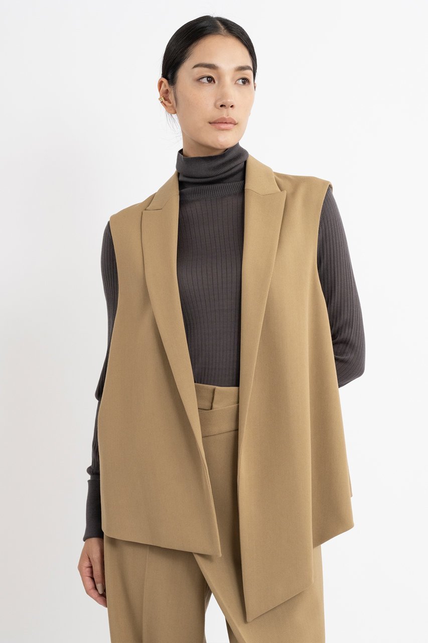 【エステータ/esteta】のウールギャバジンジレ 人気、トレンドファッション・服の通販 founy(ファニー) 　ファッション　Fashion　レディースファッション　Fashion for Women　アウター　Coat / Outerwear Collection　レディースジャケット・軽アウター　Jackets　アシンメトリー　Asymmetrical Style　エレガント 上品　Elegant　カットソー　Cut and Sewn Top　ジャケット　Jacket, Outerwear　ベスト　Vest, Waistcoat　other-8|ID: prp329100004134240 ipo3291000000035781718