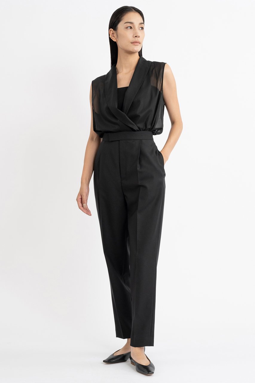 【エステータ/esteta】のコットンオーガンジーブラウス 人気、トレンドファッション・服の通販 founy(ファニー) 　ファッション　Fashion　レディースファッション　WOMEN　トップス・カットソー　Tops/Tshirt　キャミソール / ノースリーブ　No Sleeves　シャツ/ブラウス　Shirts/Blouses　オーガンジー　Organdy　シアー　Sheer　ショール　Shawl　ジャケット　Jacket　スリーブ　Sleeve　ノースリーブ　No Sleeve　フェミニン　Feminine　ロング　Long　other-8|ID: prp329100004134242 ipo3291000000031405963