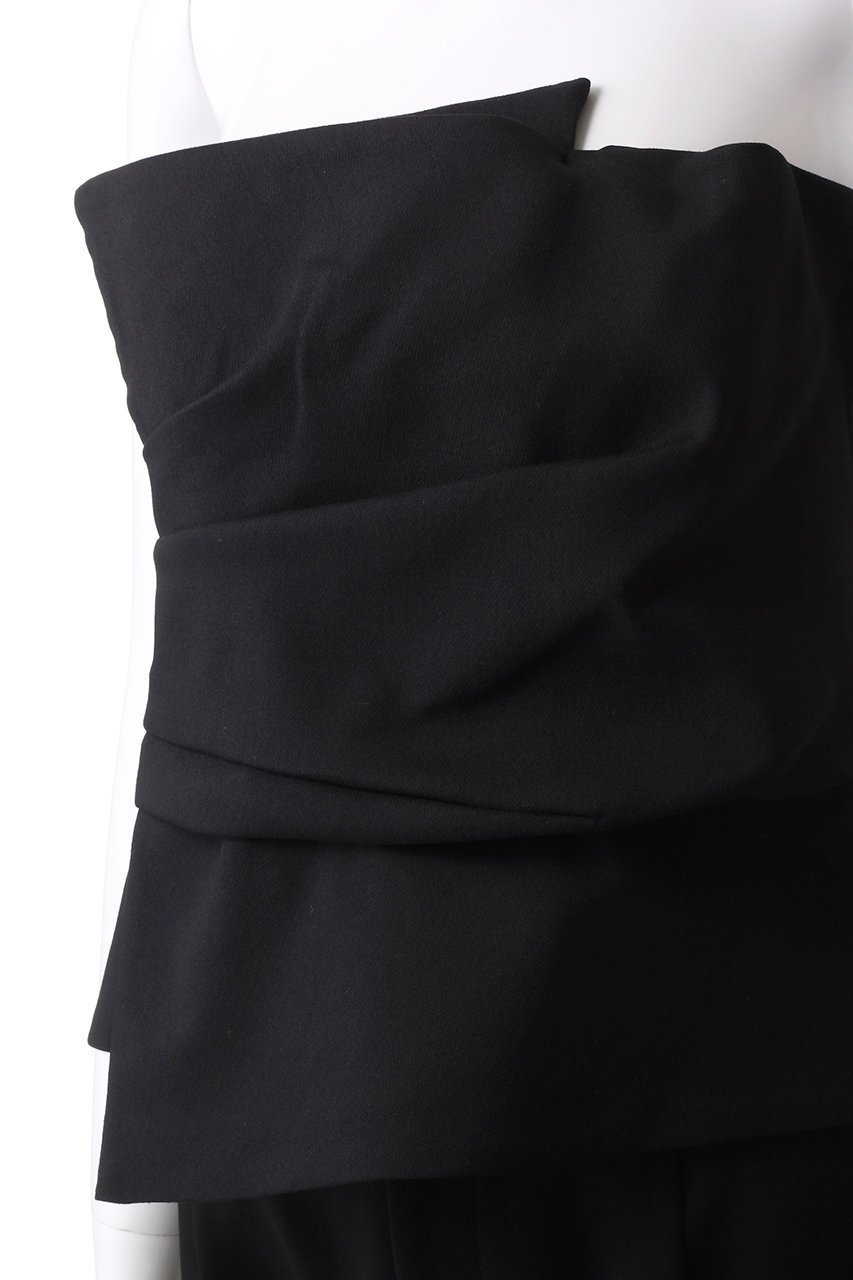 【エステータ/esteta】のウールダブルクロスビスチェ 人気、トレンドファッション・服の通販 founy(ファニー) 　ファッション　Fashion　レディースファッション　WOMEN　トップス・カットソー　Tops/Tshirt　キャミソール / ノースリーブ　No Sleeves　シャツ/ブラウス　Shirts/Blouses　ビスチェ　Bustier　アシンメトリー　Asymmetry　カットソー　Cut And Sew　ギャザー　Gather　ダブル　Double　ノースリーブ　No Sleeve　ビスチェ　Bustier　ラップ　Wrap　A/W・秋冬　Aw・Autumn/Winter・Fw・Fall-Winter　other-5|ID: prp329100004134243 ipo3291000000031405971