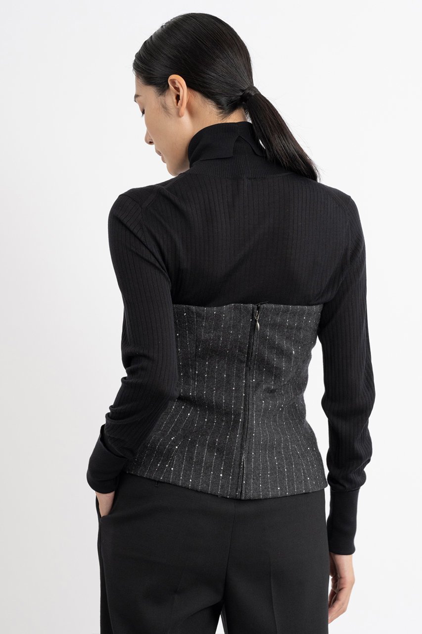 【エステータ/esteta】のストライプシークインビスチェ 人気、トレンドファッション・服の通販 founy(ファニー) 　ファッション　Fashion　レディースファッション　WOMEN　トップス・カットソー　Tops/Tshirt　キャミソール / ノースリーブ　No Sleeves　シャツ/ブラウス　Shirts/Blouses　ビスチェ　Bustier　アシンメトリー　Asymmetry　インナー　Inner　ギャザー　Gather　シンプル　Simple　ストライプ　Stripe　ノースリーブ　No Sleeve　ビスチェ　Bustier　A/W・秋冬　Aw・Autumn/Winter・Fw・Fall-Winter　other-7|ID: prp329100004134246 ipo3291000000031406008