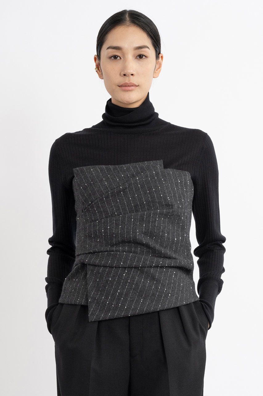 【エステータ/esteta】のストライプシークインビスチェ 人気、トレンドファッション・服の通販 founy(ファニー) 　ファッション　Fashion　レディースファッション　WOMEN　トップス・カットソー　Tops/Tshirt　キャミソール / ノースリーブ　No Sleeves　シャツ/ブラウス　Shirts/Blouses　ビスチェ　Bustier　アシンメトリー　Asymmetry　インナー　Inner　ギャザー　Gather　シンプル　Simple　ストライプ　Stripe　ノースリーブ　No Sleeve　ビスチェ　Bustier　A/W・秋冬　Aw・Autumn/Winter・Fw・Fall-Winter　other-8|ID: prp329100004134246 ipo3291000000031406010