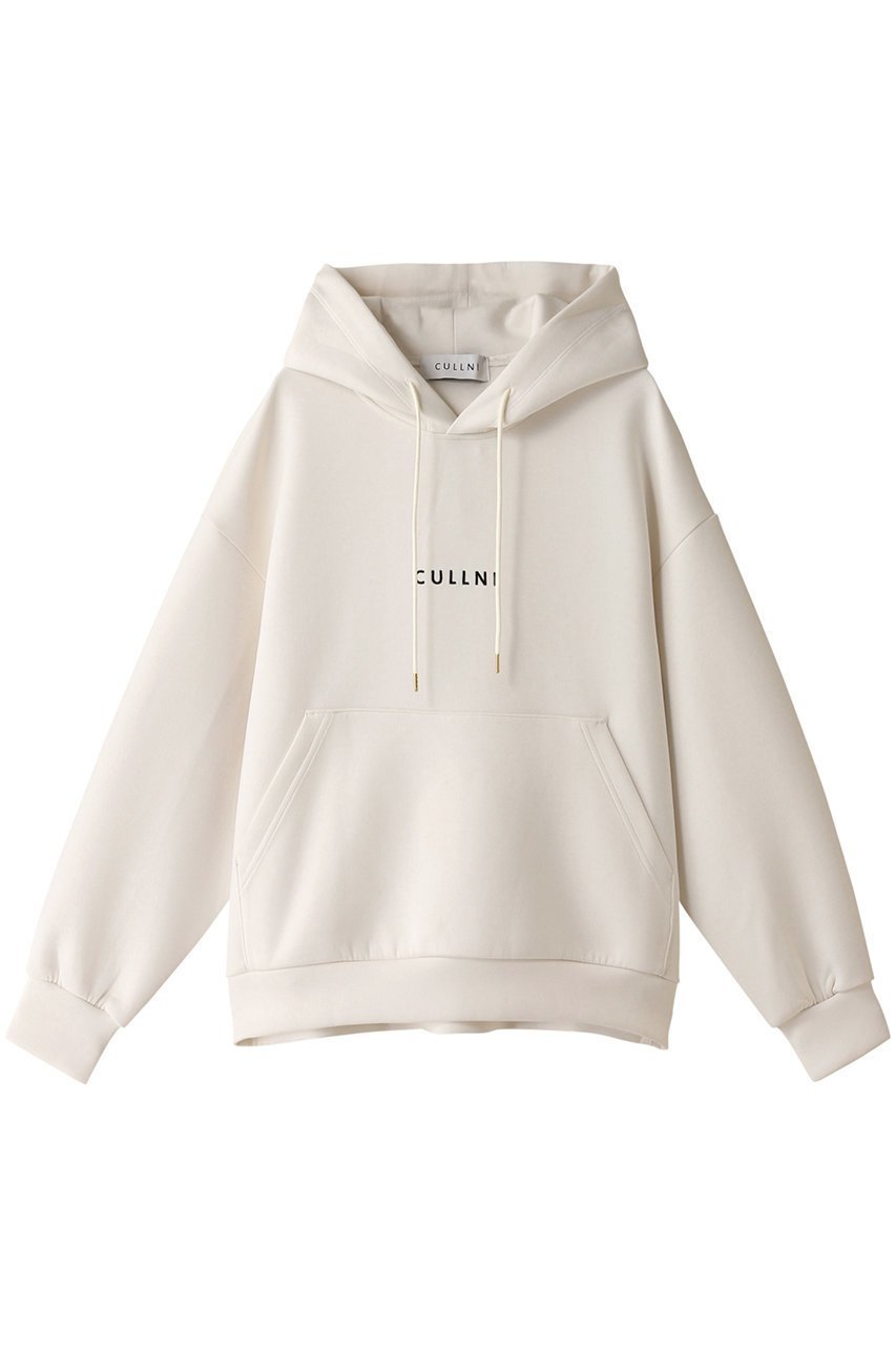 【クルニ/CULLNI】の【UNISEX】CULLNI ロゴ エンブロイダリー フーディー インテリア・キッズ・メンズ・レディースファッション・服の通販 founy(ファニー) 　ファッション　Fashion　レディースファッション　Fashion for Women　トップス・カットソー　Cut & Sew Tops　シャツ・ブラウス・オフィスカジュアル　Elegant Blouses & Button-Ups　レディースパーカー・カジュアルフーディー　Casual Hoodies & Sweatshirts　ロングTシャツ・Tシャツ　Longline T-Shirts & Tees　スウェット・クルーネックトップス　Sweatshirts & Crewnecks / Relaxed Fit Sweat Tops　カットソー・ベーシックTシャツ　Cut-and-Sewn Tops / Stretch Tees & Basics　ユニセックス　Unisex, Genderless　エンブロイダリー　Embroidery Design　シンプル　Simple, Minimal　ドローコード　Drawcord, Drawstring Cord　フォルム　Silhouette, Form　フロント　Front, Front Design　ポケット　Pocket, Pocket Detail　今季　This Season, Current Season　定番　Standard, Basic Item　エクリュ|ID: prp329100004134248 ipo3291000000032899277