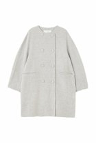 【アドーア/ADORE】のピュアカシミヤノーカラーコート グレー|ID: prp329100004135661 ipo3291000000034336550