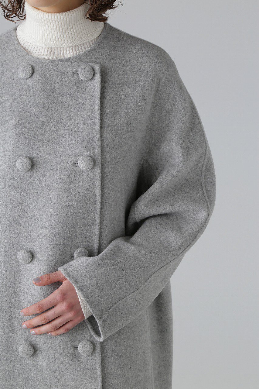 【アドーア/ADORE】のピュアカシミヤノーカラーコート 人気、トレンドファッション・服の通販 founy(ファニー)  ファッション Fashion レディースファッション Fashion for Women アウター Coat / Outerwear Collection コート・ロングコート・ピーコート Long Coats, Peacoats & More ダブル Double, Double-Breasted パターン Pattern, Design Print ロング Long, Long-Length other-3|ID: prp329100004135661 ipo3291000000034336552