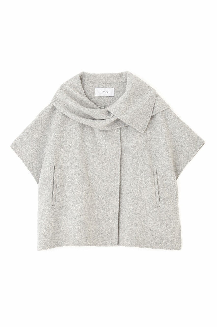 【アドーア/ADORE】のピュアカシミヤポンチョ 人気、トレンドファッション・服の通販 founy(ファニー) 　ファッション　Fashion　レディースファッション　Fashion for Women　アウター　Coat / Outerwear Collection　コート・ロングコート・ピーコート　Long Coats, Peacoats & More　ポンチョ・ケープコート　Ponchos & Capes　ショート　Short, Short Length　シンプル　Simple, Minimal　ハーフ　Half, Half-Length　ポンチョ　Poncho, Cape Style　マフラー　Scarf, Muffler　other-2|ID: prp329100004135663 ipo3291000000036639997