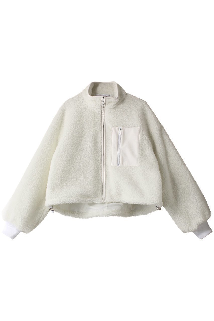 【サードマガジン/THIRD MAGAZINE】のTHIRD MAGAZINE×mikomori /ボアボクシーブルゾン インテリア・キッズ・メンズ・レディースファッション・服の通販 founy(ファニー) 　ファッション　Fashion　レディースファッション　Fashion for Women　アウター　Coat / Outerwear Collection　レディースジャケット・軽アウター　Jackets　ブルゾンジャケット・スポーティアウター　Blouson Jackets　ジャケット　Jacket, Outerwear　スタンド　Stand Collar, Upright Stand　トリミング　Trimming, Decorative Edge　バランス　Balance, Style Balance　フェイクレザー　Faux Leather, PU Leather　フロント　Front, Front Design　ブルゾン　Blouson, Bomber Jacket　ポケット　Pocket, Pocket Detail　ホワイト|ID: prp329100004135702 ipo3291000000035970930