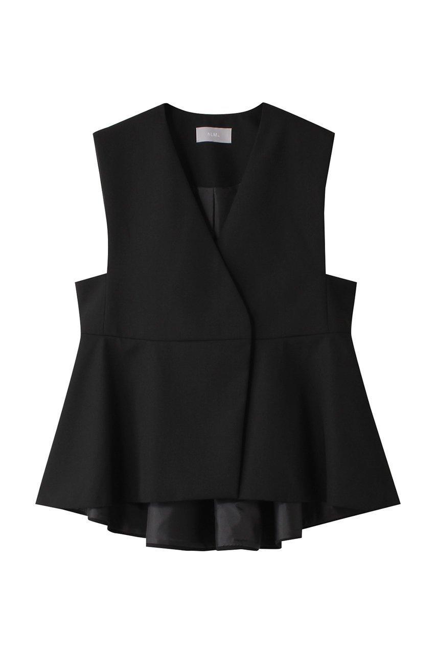 【ヒューエルミュージアム/hueLe Museum】の【hLM】リュクスウールジレ インテリア・キッズ・メンズ・レディースファッション・服の通販 founy(ファニー) 　ファッション　Fashion　レディースファッション　Fashion for Women　アウター　Coat / Outerwear Collection　レディースジャケット・軽アウター　Jackets　おすすめ　Recommended / Our Picks　クール　Cool, Chic　ジャケット　Jacket, Outerwear　セットアップ　Set-Up, Coordinated Outfit　ドレープ　Drape, Draping Fabric　フレア　Flare, Flared　フロント　Front, Front Design　ベスト　Vest, Waistcoat　マニッシュ　Mannish, Boyish　ブラック|ID: prp329100004135713 ipo3291000000036530121