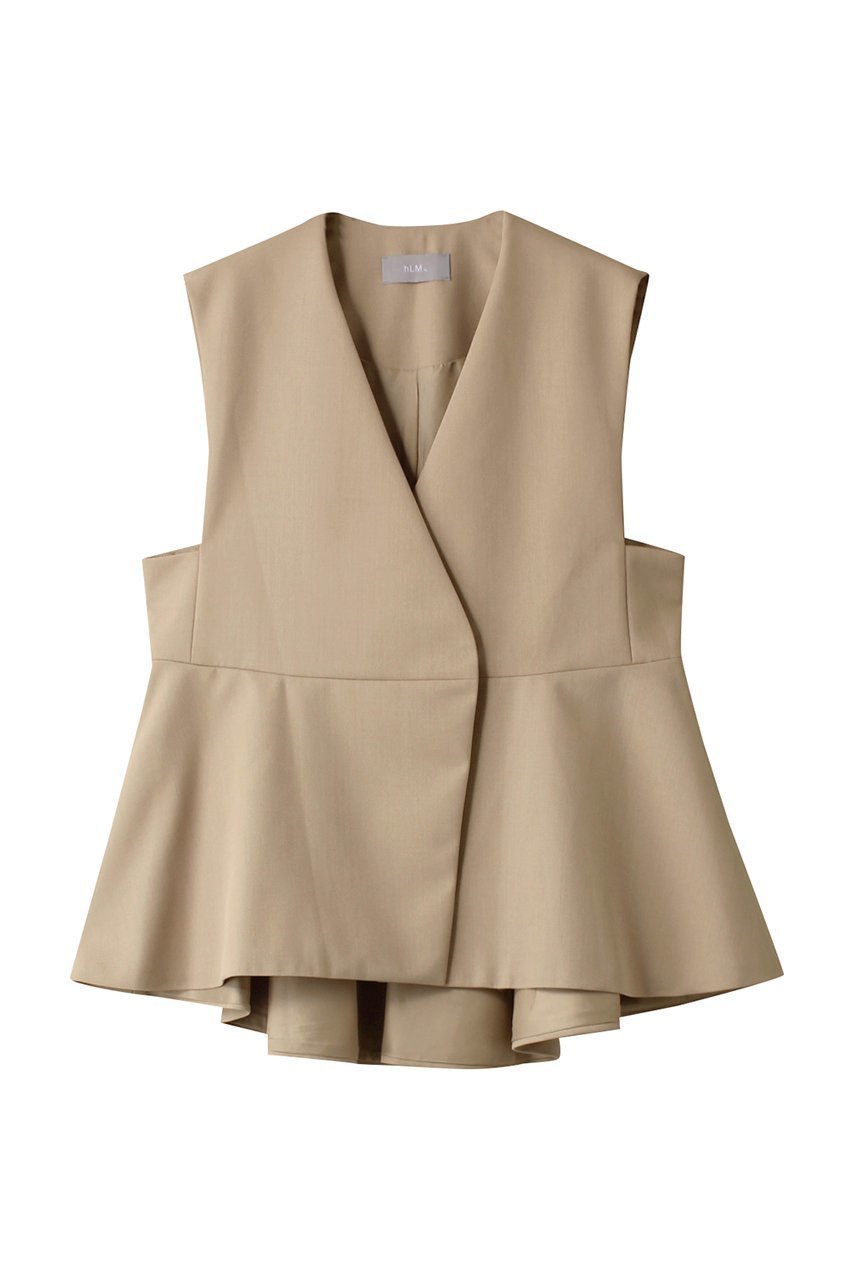 【ヒューエルミュージアム/hueLe Museum】の【hLM】リュクスウールジレ インテリア・キッズ・メンズ・レディースファッション・服の通販 founy(ファニー) 　ファッション　Fashion　レディースファッション　Fashion for Women　アウター　Coat / Outerwear Collection　レディースジャケット・軽アウター　Jackets　おすすめ　Recommended / Our Picks　クール　Cool, Chic　ジャケット　Jacket, Outerwear　セットアップ　Set-Up, Coordinated Outfit　ドレープ　Drape, Draping Fabric　フレア　Flare, Flared　フロント　Front, Front Design　ベスト　Vest, Waistcoat　マニッシュ　Mannish, Boyish　ベージュ|ID: prp329100004135713 ipo3291000000036530122