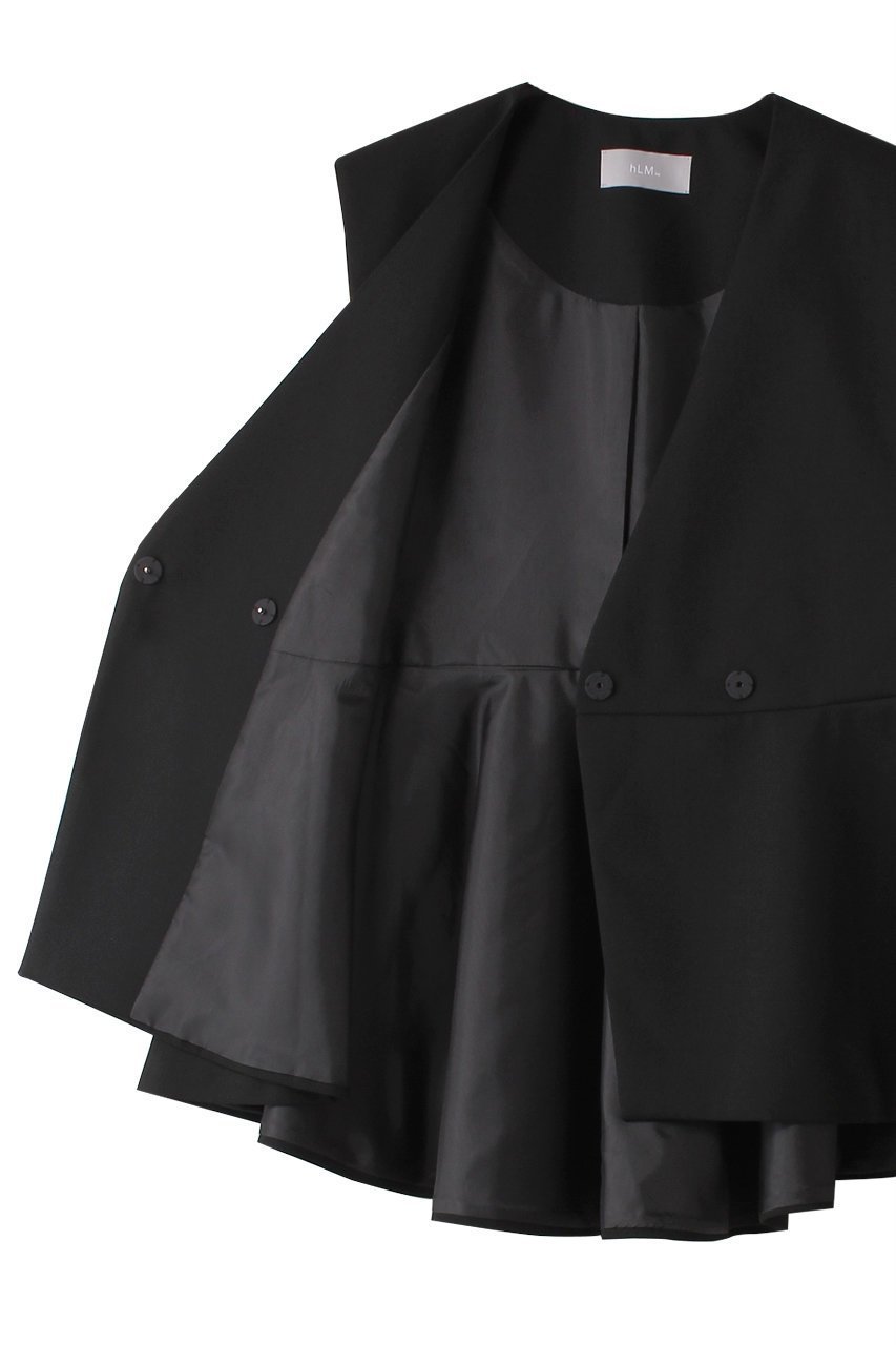 【ヒューエルミュージアム/hueLe Museum】の【hLM】リュクスウールジレ 人気、トレンドファッション・服の通販 founy(ファニー) 　ファッション　Fashion　レディースファッション　Fashion for Women　アウター　Coat / Outerwear Collection　レディースジャケット・軽アウター　Jackets　おすすめ　Recommended / Our Picks　クール　Cool, Chic　ジャケット　Jacket, Outerwear　セットアップ　Set-Up, Coordinated Outfit　ドレープ　Drape, Draping Fabric　フレア　Flare, Flared　フロント　Front, Front Design　ベスト　Vest, Waistcoat　マニッシュ　Mannish, Boyish　other-6|ID: prp329100004135713 ipo3291000000036530127