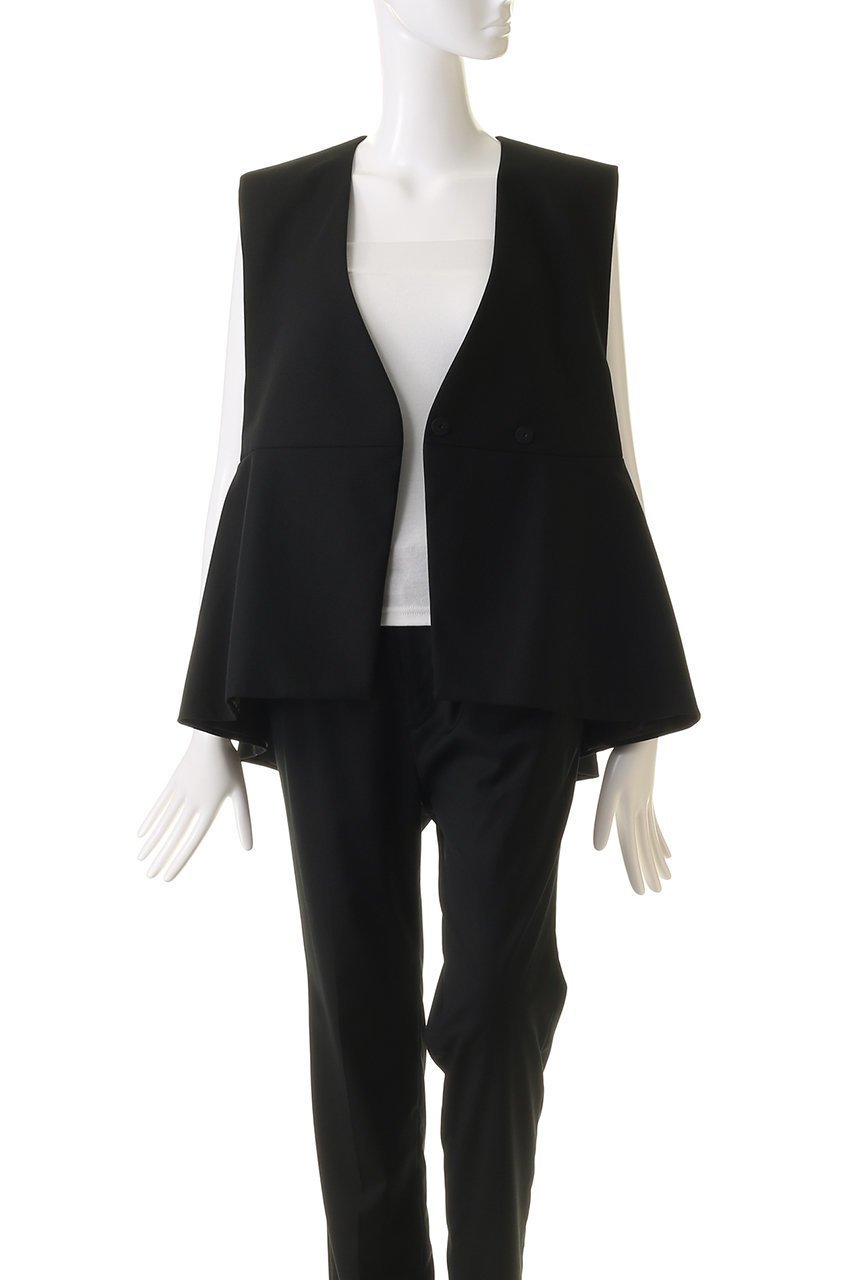 【ヒューエルミュージアム/hueLe Museum】の【hLM】リュクスウールジレ 人気、トレンドファッション・服の通販 founy(ファニー) 　ファッション　Fashion　レディースファッション　Fashion for Women　アウター　Coat / Outerwear Collection　レディースジャケット・軽アウター　Jackets　おすすめ　Recommended / Our Picks　クール　Cool, Chic　ジャケット　Jacket, Outerwear　セットアップ　Set-Up, Coordinated Outfit　ドレープ　Drape, Draping Fabric　フレア　Flare, Flared　フロント　Front, Front Design　ベスト　Vest, Waistcoat　マニッシュ　Mannish, Boyish　other-7|ID: prp329100004135713 ipo3291000000036530128