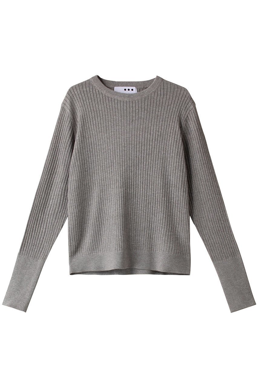 【スリー ドッツ/three dots】のリュクスセーター リブニット インテリア・キッズ・メンズ・レディースファッション・服の通販 founy(ファニー) 　ファッション　Fashion　レディースファッション　Fashion for Women　トップス・カットソー　Cut & Sew Tops　ニット　Knit Tops & Sweaters　カジュアルプルオーバー・ニットトップス　Pullovers & Knit Tops / Casual Pullovers　インナー　Innerwear　シンプル　Simple, Minimal　リブニット　Rib Knit, Ribbed Knit　グレー|ID: prp329100004137268 ipo3291000000035655758