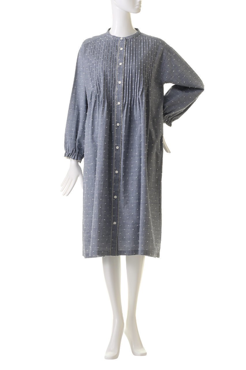 【キッドブルー/KID BLUE】のオーガニックドビードットナイティ 人気、トレンドファッション・服の通販 founy(ファニー) 　ファッション　Fashion　レディースファッション　Fashion for Women　トップス・カットソー　Cut & Sew Tops　なめらか　Smooth, Silky Texture　ドット　Polka Dot, Dot Pattern　パジャマ　Pajamas, Sleepwear　フェミニン　Feminine, Girly　フリル　Frill, Ruffle　プリント　Print, Printed Pattern　プリーツ　Pleats, Pleated　リラックス　Relax, Relaxed Fit　再入荷　Restock / Back in Stock　other-2|ID: prp329100004137276 ipo3291000000035126133