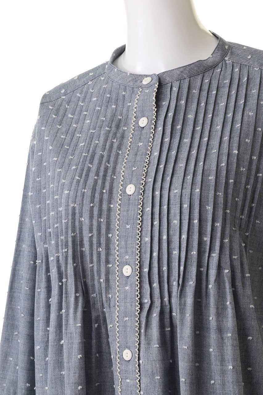 【キッドブルー/KID BLUE】のオーガニックドビードットパジャマ 人気、トレンドファッション・服の通販 founy(ファニー) 　ファッション　Fashion　レディースファッション　Fashion for Women　トップス・カットソー　Cut & Sew Tops　ドット　Polka Dot, Dot Pattern　パジャマ　Pajamas, Sleepwear　フェミニン　Feminine, Girly　フリル　Frill, Ruffle　プリント　Print, Printed Pattern　プリーツ　Pleats, Pleated　リラックス　Relax, Relaxed Fit　再入荷　Restock / Back in Stock　other-5|ID: prp329100004137277 ipo3291000000035125792