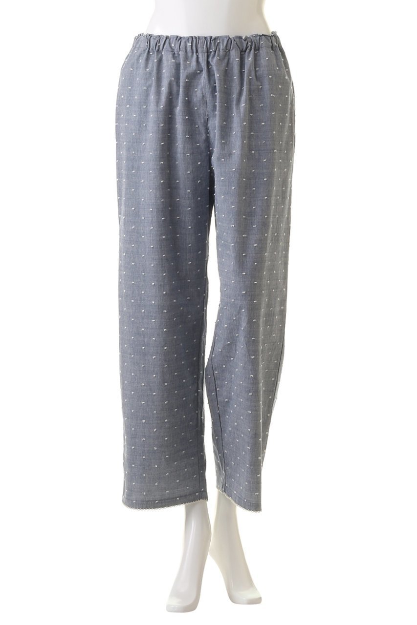 【キッドブルー/KID BLUE】のオーガニックドビードットパジャマ 人気、トレンドファッション・服の通販 founy(ファニー) 　ファッション　Fashion　レディースファッション　Fashion for Women　トップス・カットソー　Cut & Sew Tops　ドット　Polka Dot, Dot Pattern　パジャマ　Pajamas, Sleepwear　フェミニン　Feminine, Girly　フリル　Frill, Ruffle　プリント　Print, Printed Pattern　プリーツ　Pleats, Pleated　リラックス　Relax, Relaxed Fit　再入荷　Restock / Back in Stock　other-6|ID: prp329100004137277 ipo3291000000035125793