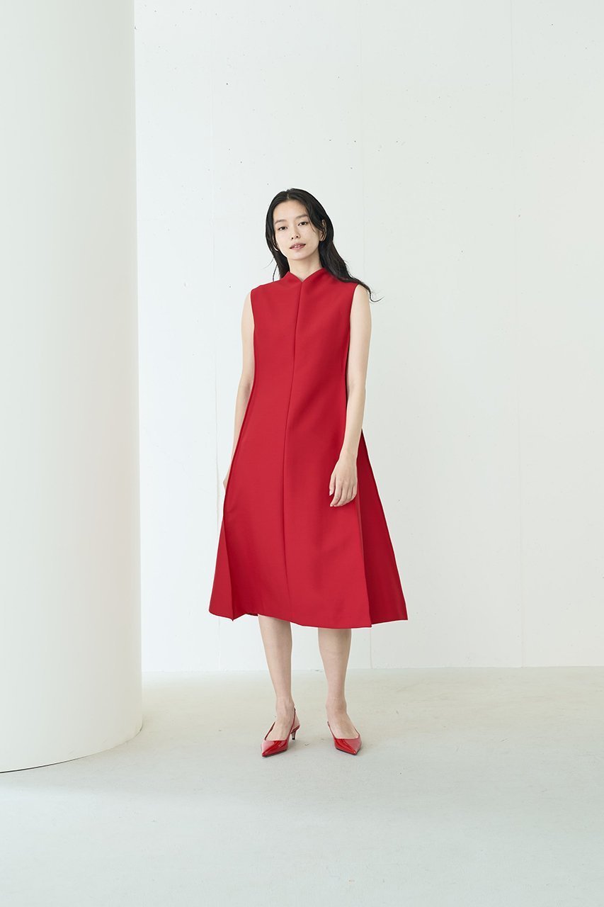 【ジェイドット/j.】の二重織り構築ワンピース 人気、トレンドファッション・服の通販 founy(ファニー) 　ファッション　Fashion　レディースファッション　Fashion for Women　ワンピース　Dresses　チュニック　Tunic Tops & Dresses　コンパクト　Compact, Small Size　シューズ　Shoes, Footwear　チュニック　Tunic, Long Top　ドット　Polka Dot, Dot Pattern　フィット　Fit, Slim Fit　フレア　Flare, Flared　プリーツ　Pleats, Pleated　other-6|ID: prp329100004137282 ipo3291000000032893139