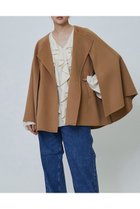 【プルミエ アロンディスモン/1er Arrondissement】のダブルビーバーケープコート 人気、トレンドファッション・服の通販 founy(ファニー) ファッション Fashion レディースファッション WOMEN アウター Coat Outerwear コート Coats なめらか Smooth ショート Short ドレープ Drape NEW・新作・新着・新入荷 New Arrivals thumbnail キャメル|ID: prp329100004137322 ipo3291000000028329214