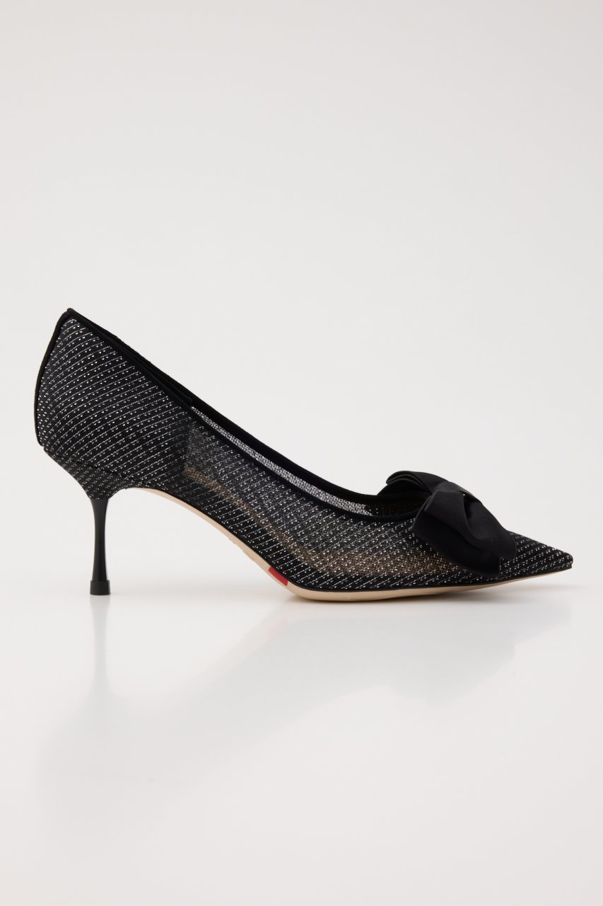 【スタッカート/STACCATO】のミラーリボンパンプス 人気、トレンドファッション・服の通販 founy(ファニー) 　ファッション　Fashion　レディースファッション　Fashion for Women　エレガント 上品　Elegant　サテン　Satin, Glossy Fabric　チェック　Check, Plaid, Tartan　メッシュ　Mesh, Net Fabric　リボン　Ribbon, Bow　other-4|ID: prp329100004137324 ipo3291000000034939881