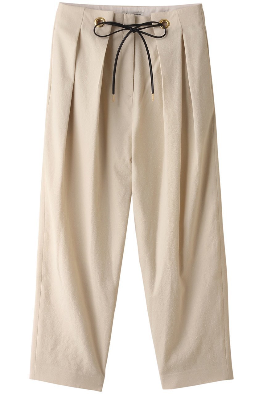 【ルール ロジェット/leur logette】のウールシルクパンツ インテリア・キッズ・メンズ・レディースファッション・服の通販 founy(ファニー) 　ファッション　Fashion　レディースファッション　Fashion for Women　パンツ　Pants & Trousers　シルク　Silk, 100% Silk　トレンド　Trend, Trending Now　ラグジュアリー　Luxury, Elegant　リボン　Ribbon, Bow　オフホワイト|ID: prp329100004140384 ipo3291000000032935242