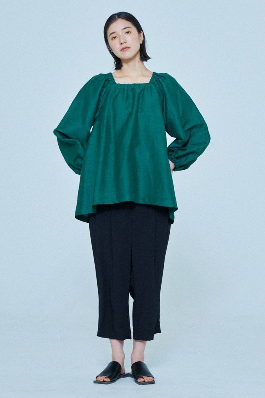 【レリル/lelill】の大人ギャザーブラウス 人気、トレンドファッション・服の通販 founy(ファニー) 　ファッション　Fashion　レディースファッション　Fashion for Women　トップス・カットソー　Cut & Sew Tops　シャツ・ブラウス・オフィスカジュアル　Elegant Blouses & Button-Ups　ギャザー　Gathered, Ruffled　スリーブ　Sleeve, Long Sleeve / Short Sleeve　フォルム　Silhouette, Form　ロング　Long, Long-Length　other-6|ID: prp329100004140396 ipo3291000000032848004