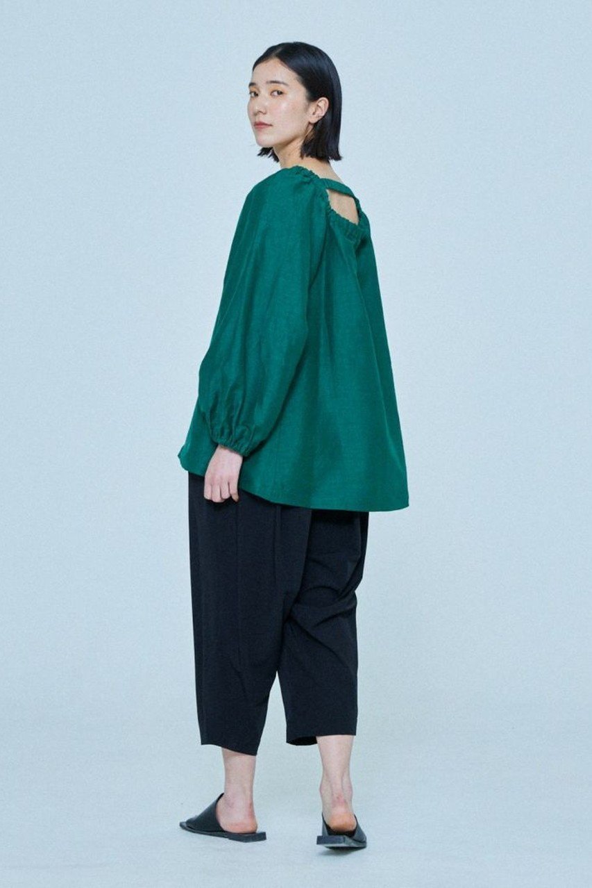 【レリル/lelill】の大人ギャザーブラウス 人気、トレンドファッション・服の通販 founy(ファニー) 　ファッション　Fashion　レディースファッション　Fashion for Women　トップス・カットソー　Cut & Sew Tops　シャツ・ブラウス・オフィスカジュアル　Elegant Blouses & Button-Ups　ギャザー　Gathered, Ruffled　スリーブ　Sleeve, Long Sleeve / Short Sleeve　フォルム　Silhouette, Form　ロング　Long, Long-Length　other-8|ID: prp329100004140396 ipo3291000000032848015