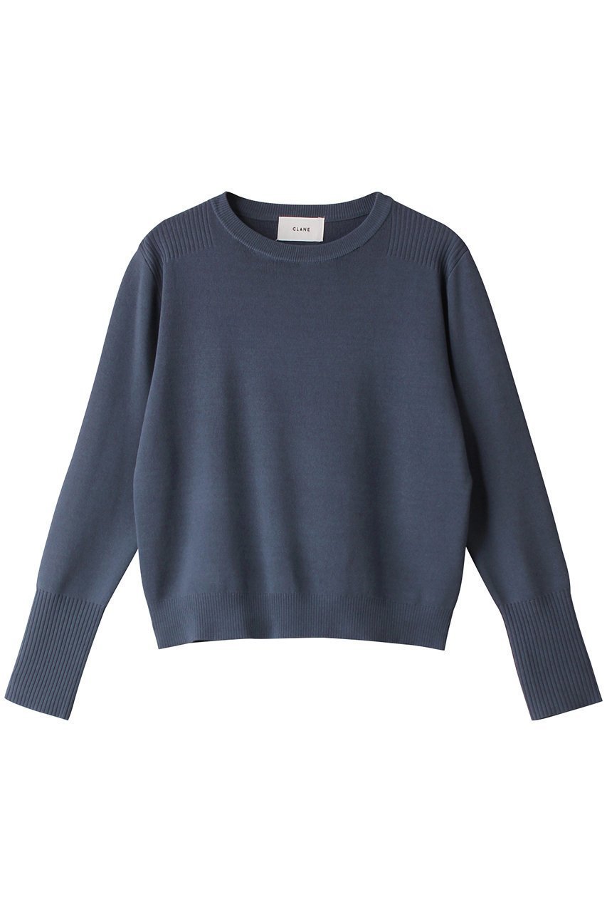 【クラネ/CLANE】のBASIC COMPACT KNIT ニット/セーター インテリア・キッズ・メンズ・レディースファッション・服の通販 founy(ファニー) 　ファッション　Fashion　レディースファッション　WOMEN　トップス・カットソー　Tops/Tshirt　ニット　Knit Tops　プルオーバー　Pullover　おすすめ　Recommend　インナー　Inner　コンパクト　Compact　ジャケット　Jacket　セーター　Sweater　ベーシック　Basic　ボトム　Bottom　NEW・新作・新着・新入荷　New Arrivals　BLUE|ID: prp329100004140423 ipo3291000000028403688