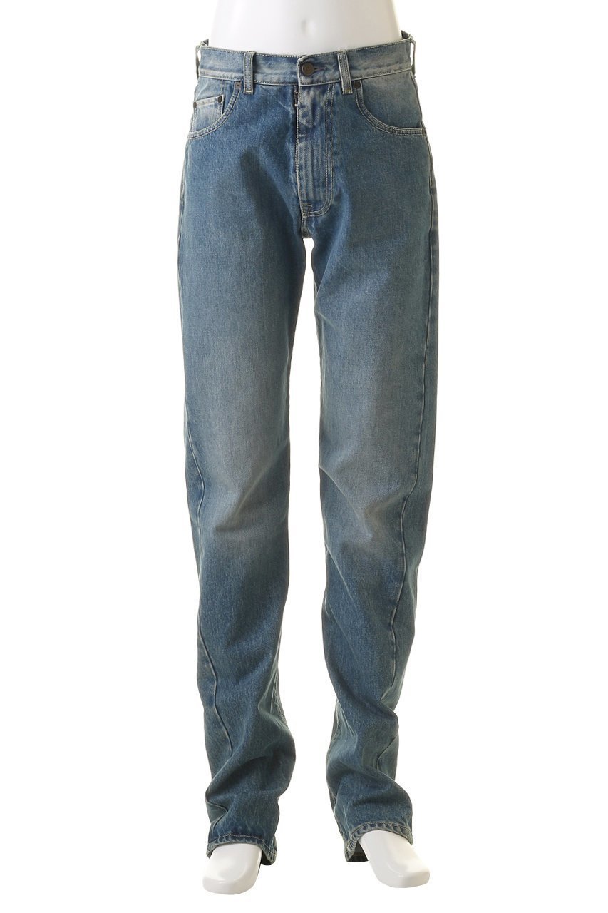 【メゾン マルジェラ/MAISON MARGIELA / MEN】の【MEN】5ポケット ターンアップ ストレートデニムパンツ 人気、トレンドファッション・服の通販 founy(ファニー) 　ファッション　Fashion　メンズファッション　Fashion for Men　ボトムス　Bottoms　デニムパンツ・ジーンズ　Denim Pants　ウォッシュ　Washed Finish　ストレート　Straight, Straight Cut　デニム　Denim, Jeans Material　ポケット　Pocket, Pocket Detail　ワイド　Wide, Wide Fit　other-2|ID: prp329100004140439 ipo3291000000032891692