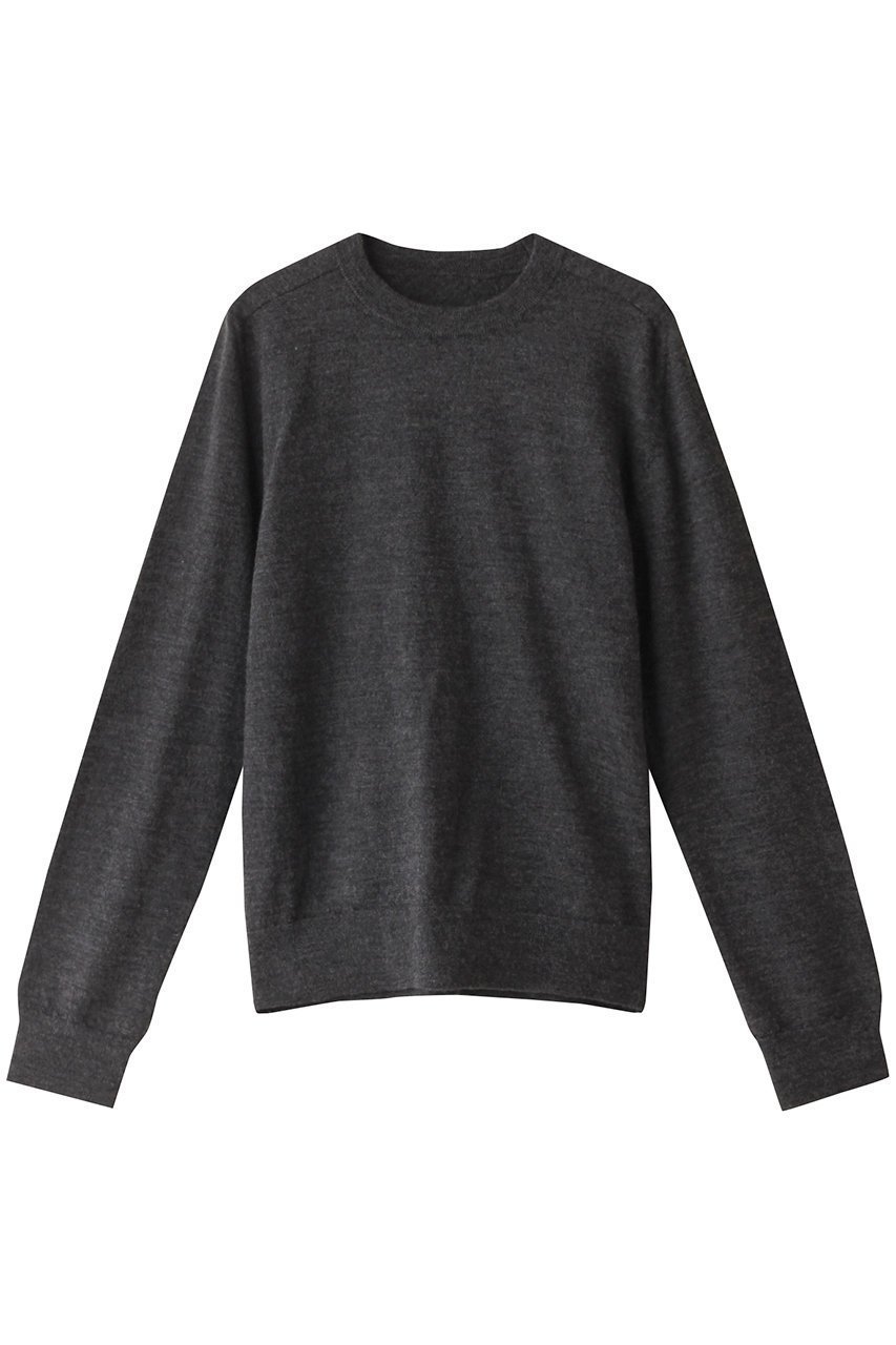 【メゾン マルジェラ/MAISON MARGIELA / MEN】の【MEN】エルボーパッチ クルーネック ウール セーター インテリア・キッズ・メンズ・レディースファッション・服の通販 founy(ファニー) 　ファッション　Fashion　メンズファッション　Fashion for Men　トップス・カットソー　Cut & Sew Tops　メンズシャツ　Shirts　スリーブ　Sleeve, Long Sleeve / Short Sleeve　セーター　Sweater, Knitwear　ロング　Long, Long-Length　定番　Standard, Basic Item　A/W・秋冬　Autumn/Winter　チャコール|ID: prp329100004140440 ipo3291000000032898425